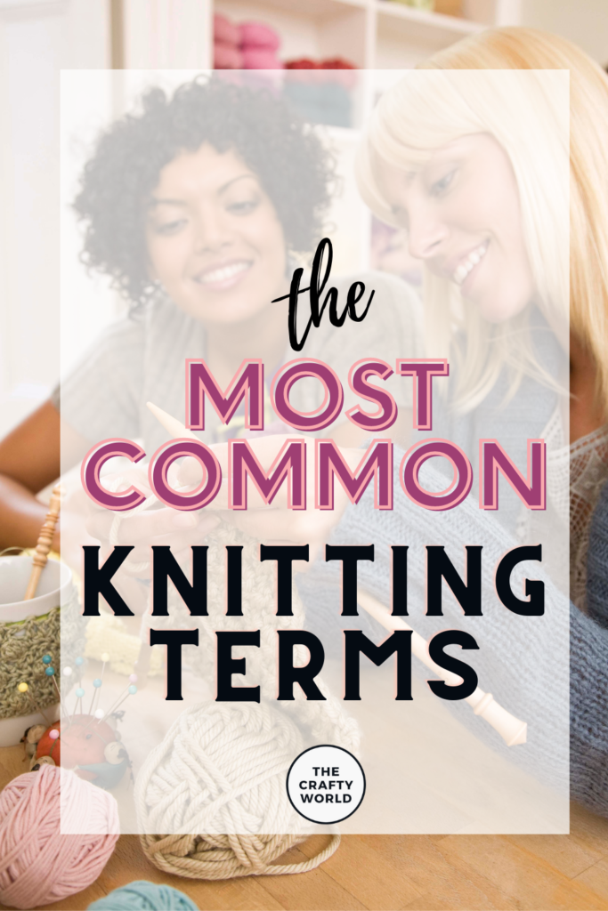 women learning knitting terms